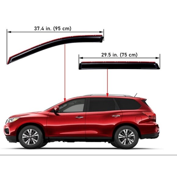 2013-2018 Nissan Pathfinder In-Channel, Rain Guard Window Vent Visor (Brand New) - Picture 2 of 8